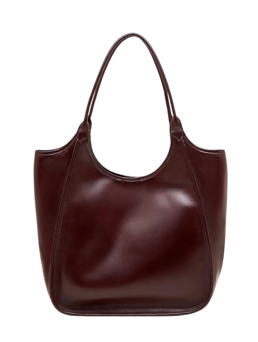 Genuine Leather Hobo Tote