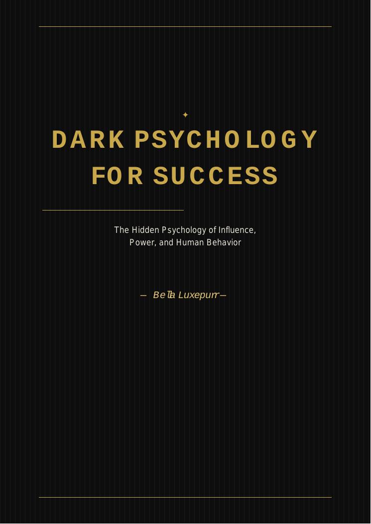 Dark Psychology for Success — preview page 2