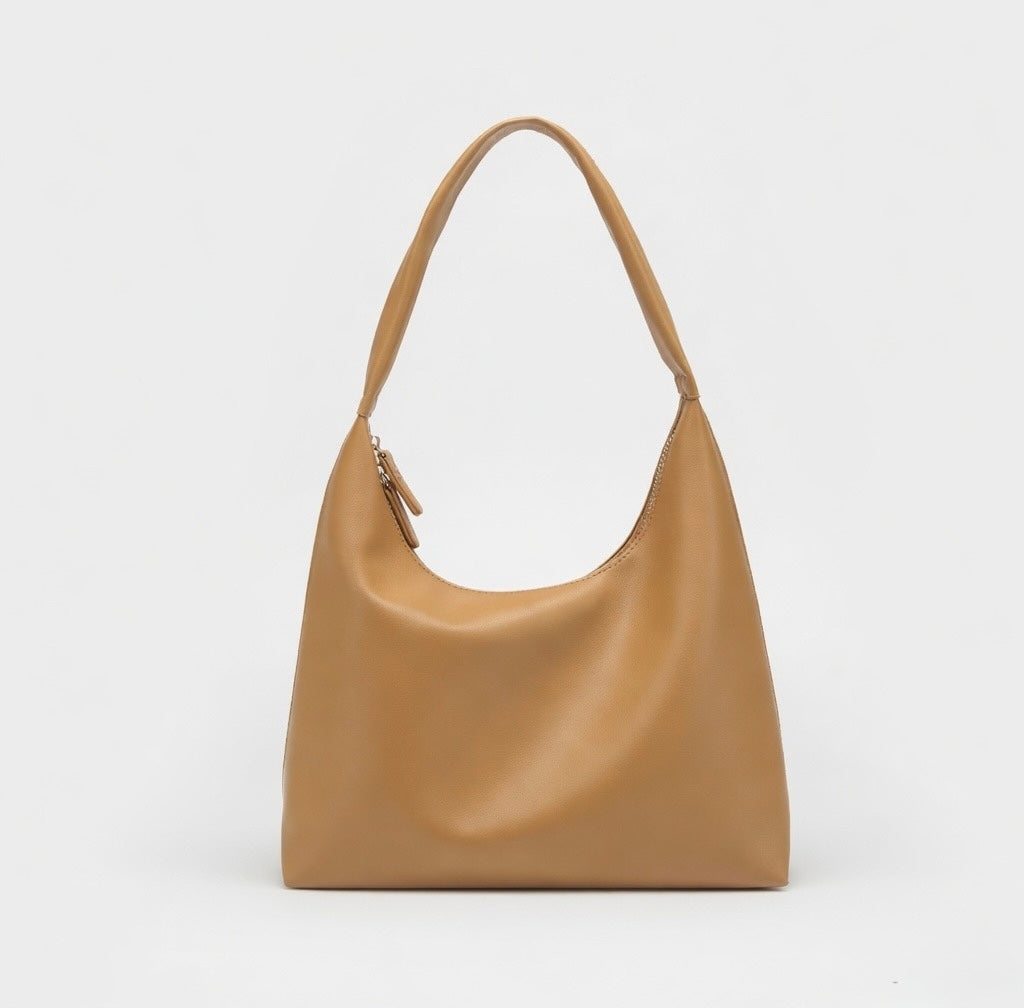 Luna Leather Shoulder Bag — Front