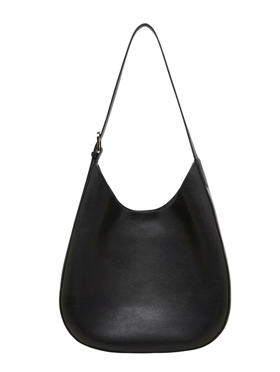 Noir Crescent Hobo Bag